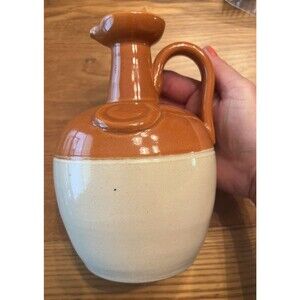 Vintage Donald Fisher LTD Stenciled Stoneware Whiskey Jug Edinburgh Scotland